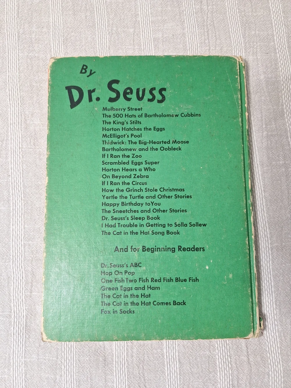 How the Grinch Stole Christmas HC by Dr. Seuss 1st Edition Later Printing 1957